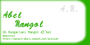 abel mangol business card